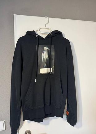 Heron preston censored heron graphic hoodie black