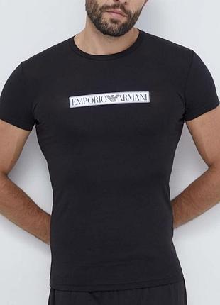 Чоловіча футболка emporio armani чорна армані