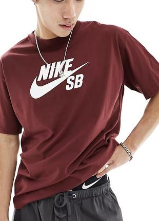 Мужская футболка nike sb красная найк сб унисекс