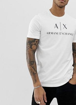 Чоловіча футболка a| x armani exchange біла армані