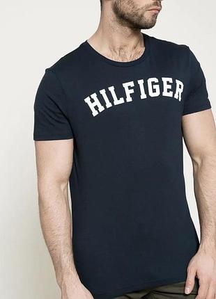 Чоловіча футболка tommy hilfiger чорна томмі хілфігер