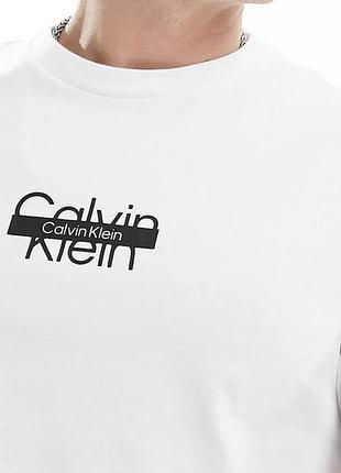 Мужская футболка calvin klein белая кельвин кляйн