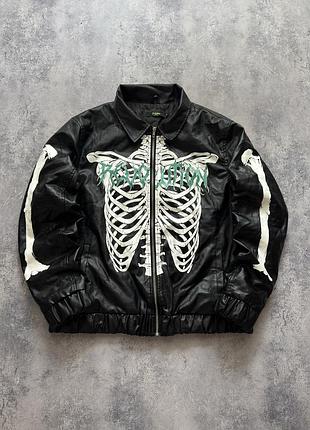 Чоловіча шкіряна куртка jaded london skull leather jacket xl