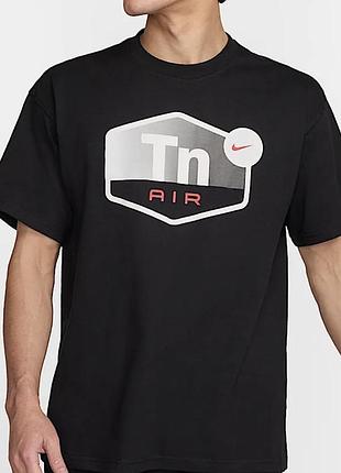Мужская футболка nike swoosh tn черная унисекс найк свуш