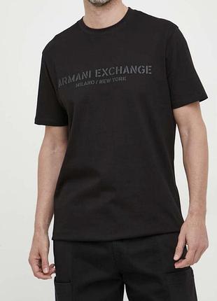 Чоловіча футболка armani exchange чорна армані