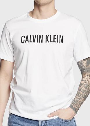 Мужская футболка calvin klein белая кельвин кляйн