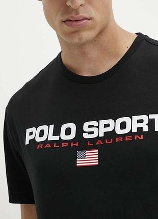 Мужская футболка polo ralph lauren logo черная унисекс поло ральф