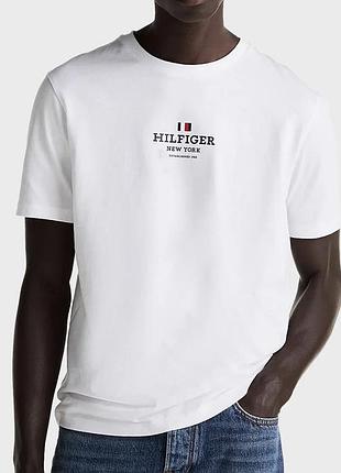 Мужская футболка tommy hilfiger белая унисекс томми хилфигер