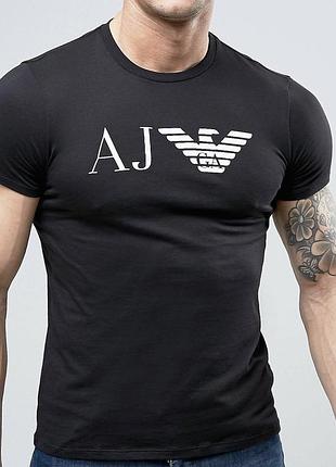 Мужская футболка armani черная армани