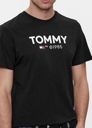 Мужская футболка tommy hilfiger черная томми