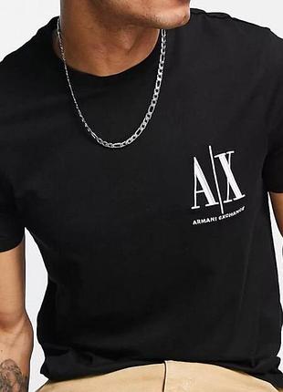 Чоловіча футболка armani a| x чорна