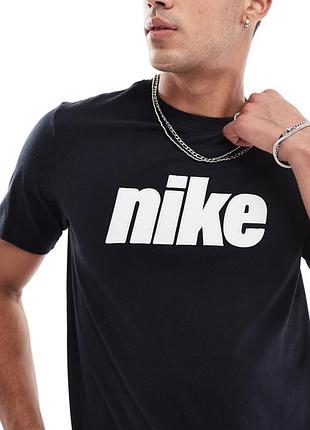 Мужская футболка nike swoosh черная унисекс найк