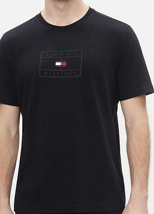 Мужская футболка tommy hilfiger черная томми