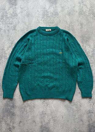 Чоловічий вінтажний вʼязаний светр lacoste knit l