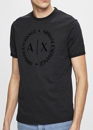 Чоловіча футболка armani exchange a| x чорна армані