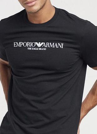 Мужская футболка armani emporio черная армани