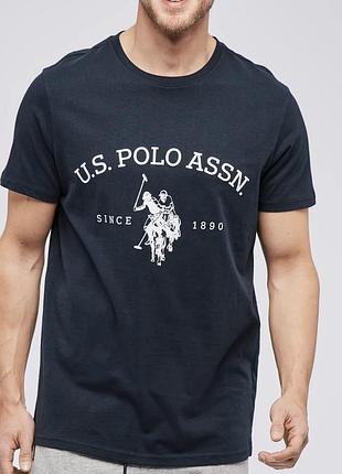Мужская футболка polo ralph lauren u.s черная унисекс поло ральф