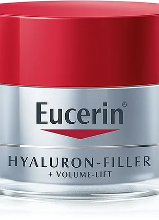Нічний крем eucerin hyaluron-filler+volume-lift з ліфтинг-ефектом для відновлення контуру обличчя 50 мл.