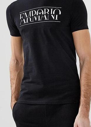 Чоловіча футболка emporio armani чорна армані
