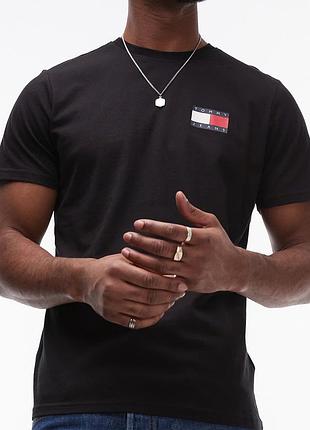 Мужская футболка tommy hilfiger jeans черная унисекс томми джинс