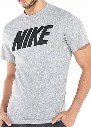 Мужская футболка nike swoosh sb logo серая унисекс найк свуш