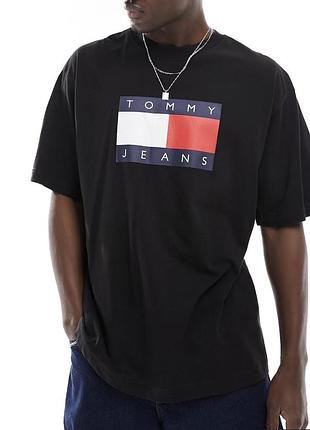 Мужская футболка tommy hilfiger черная томми