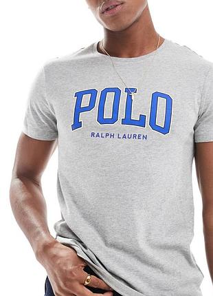 Мужская футболка polo ralph lauren серый унисекс поло раль