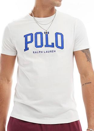 Мужская футболка polo ralph lauren белая унисекс поло ральф