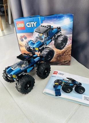 Конструктор lego city синя вантажівка-монстр