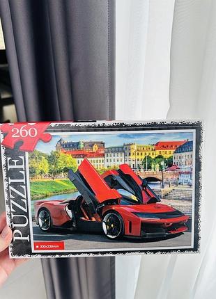 Пазли 260 елементів"червоний спорткар" dankotoys