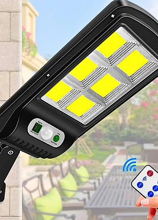 Уличный фонарь на столб solar street light bl bk120-6cob, автономный led светильник на солнечной батарее