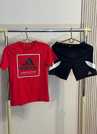 Футболка та шорти adidas на 9-10 років(140 см)