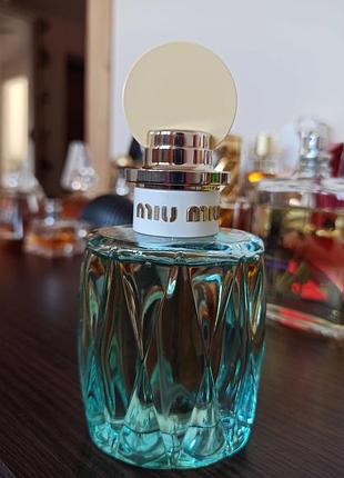 Парфумована вода для жінок miu miu l'eau bleue 100 мл