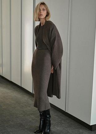 Платье миди с ремнем zara размер xl