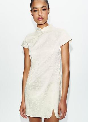 Короткое жаккардовое платье zara размер s