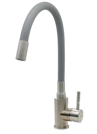 Кухонний змішувач fabiano fkm 56 ss flex inox (grey) 8232.401.1447