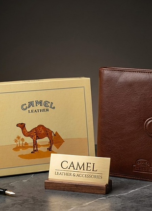 Классическое мужское портмоне camel trophy accestories из натуральной кожи в оригинальной коробке.