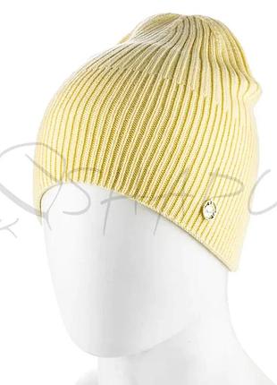 Шапка из вискозы двойная без отворота atrics wh936 ваниль