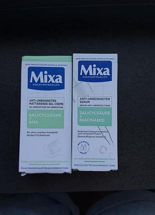 Набір mixa anti-unreinheiten: сироватка + гель-крем, нові