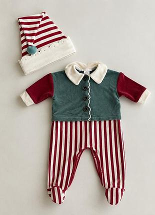 Різдвяний комплект zara 3–6 міс (62–68 см)