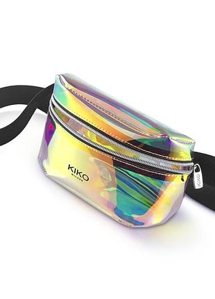 Косметичка kiko milano сумка на пояс прозрачная хамелеон