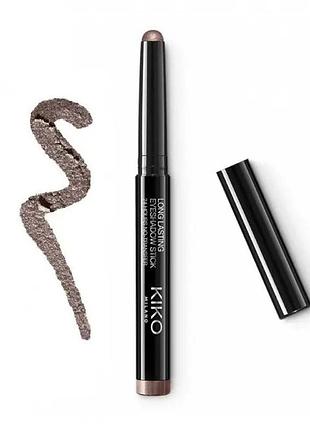 Стойкие тени стик kiko long lasting eyeshadow stick 15 golden taupe