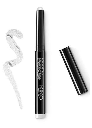 Стойкие тени стик kiko long lasting eyeshadow stick 01 holo white