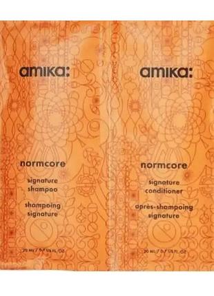 Набор пробников для ухода за волосами amika normcore shampoo & conditioner duo