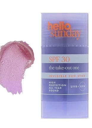 Солнцезащитный стик для кожи лица и тела hello sunday the take-out one invisible sun stick spf30 30g