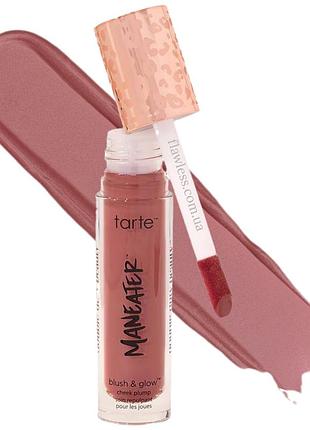 Жидкие кремовые румяна tarte maneater blush & glow cheek plump raspberry 8ml