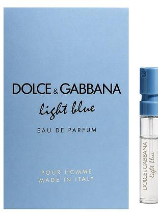 Пробник dolce&gabbana light blue pour homme eau de parfum мужской 1.5ml