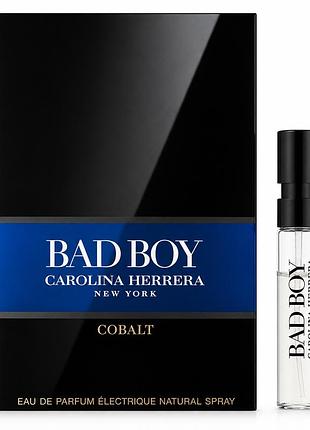 Пробник carolina herrera bad boy cobalt eau de parfum electrique чоловічий 1.5ml