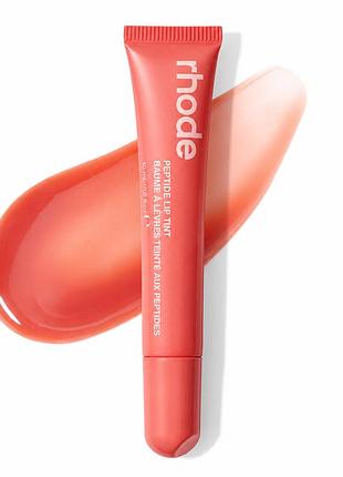 Пептидный тинт для губ rhode peptide lip tint by hailey bieber peach pit neutral peach 10 ml