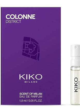 Пробник kiko milano scent of milan eau de parfum colonne district женский 1.5ml